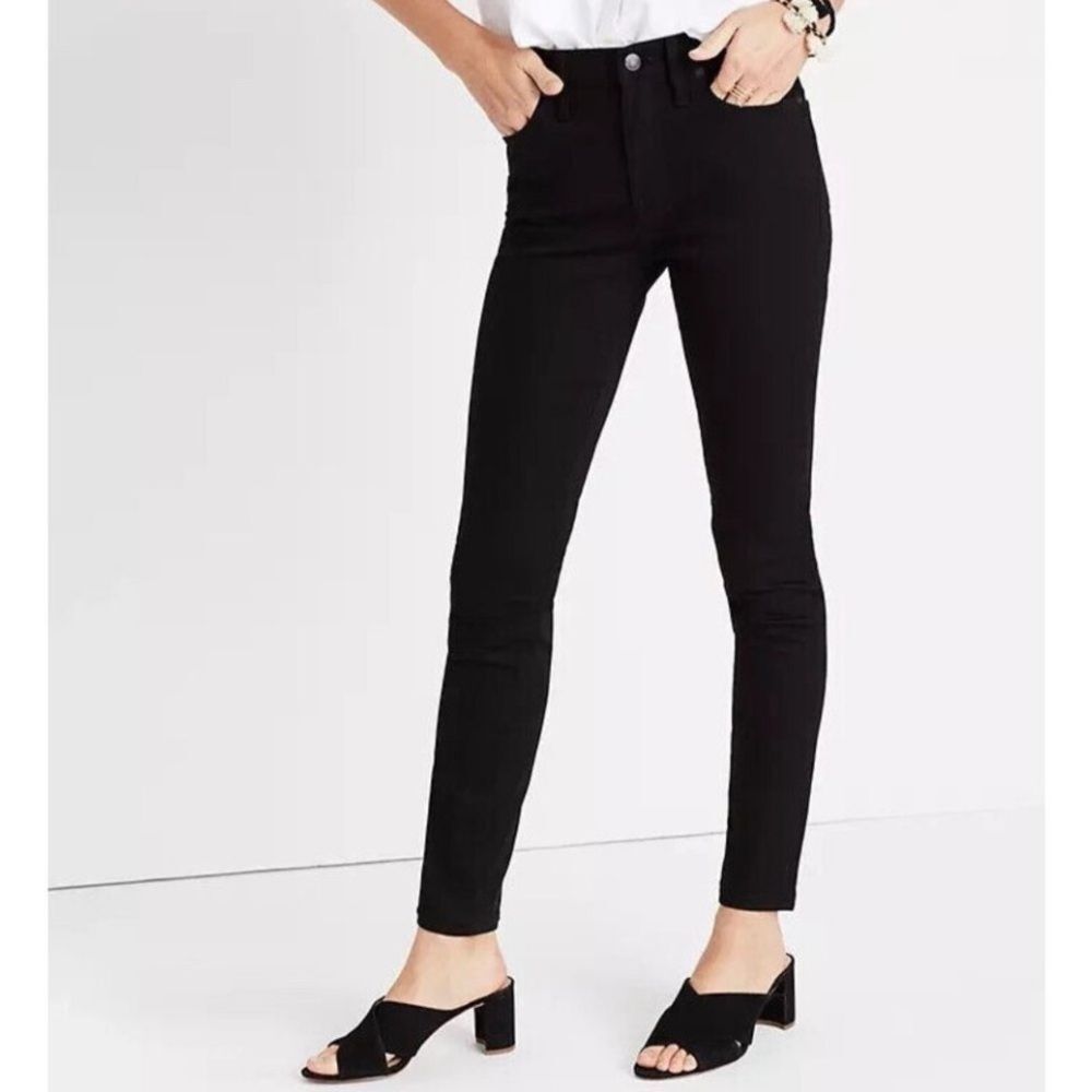 Madewell‎ 9" High-Rise Skinny Jeans Size 27 in Black Denim